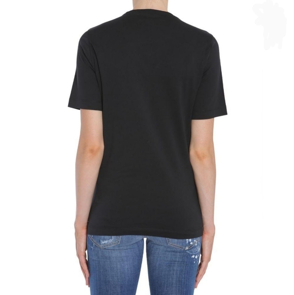 DSQUARED2 Tee Anatomical Heart Graphics Short Sleeve Rounded Collar Black M NWT - Picture 8 of 16